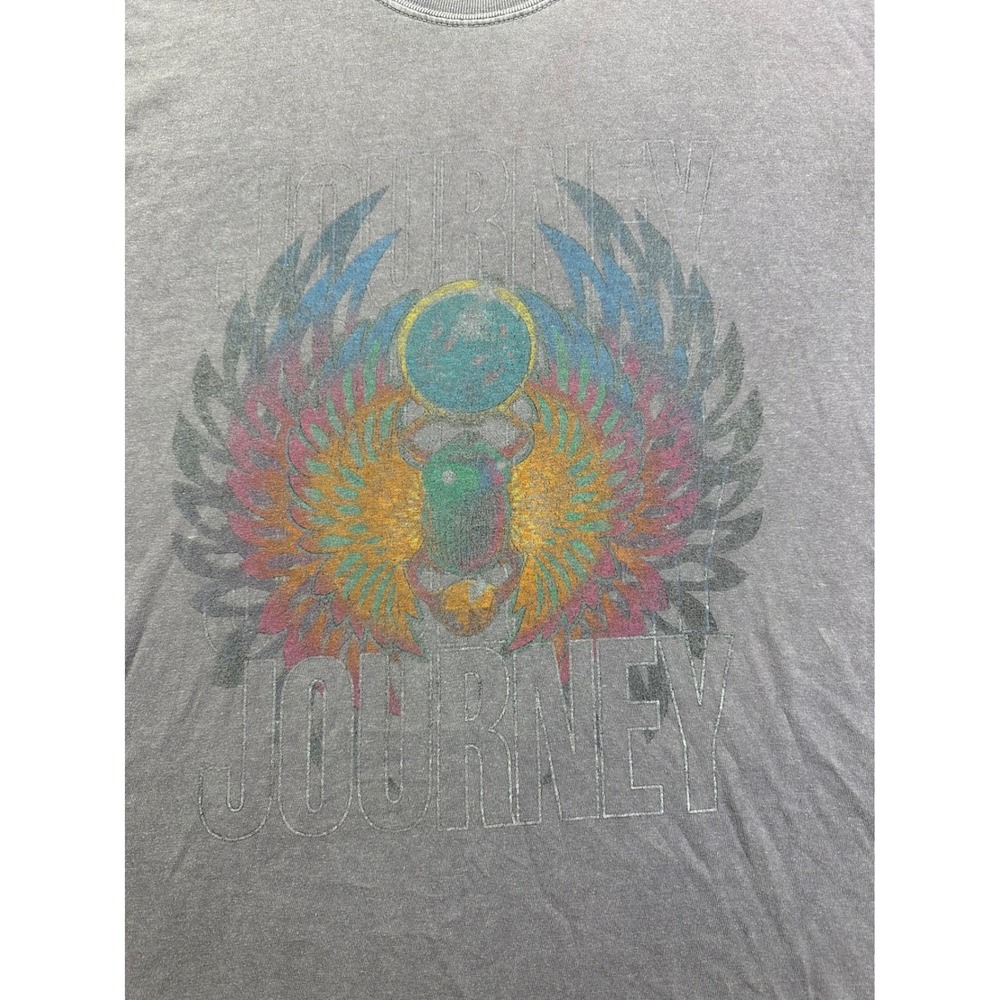 Comfort Colors Journey Band Graphic T-Shirt Mens XL Purple Grey Heavyweight Dye‎